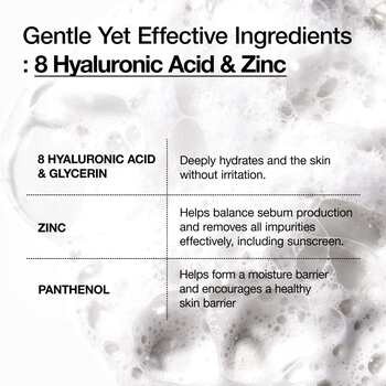 Anua 8 8 Hyaluronic Acid Hydrating Gentle Foaming Cleanser, pianka do twarzy, 150 ml