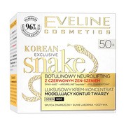 Eveline Cosmetics Korean Exclusive Snake, luksusowy krem-koncentrat modelujący kontur twarzy na dzień i na noc 50+, 50 ml