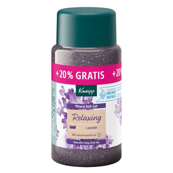 Kneipp, kryształki do kąpieli z soli mineralnej, Relaxing Lawenda, 600 g