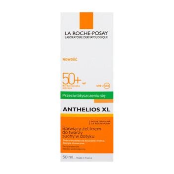 La Roche-Posay Anthelios XL, barwiący żel-krem do twarzy suchy w dotyku, SPF 50+, 50 ml