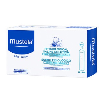 Mustela Bebe-Enfant, serum fizjologiczne, 5 ml, 20 ampułek