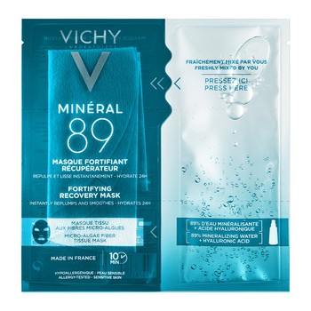 Vichy Mineral 89, maska wzmacniająco-regenerująca w płachcie, 29 g
