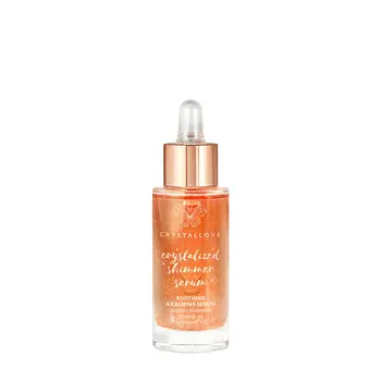 Zestaw Crystallove, serum do twarzy z kwarcem różowym, 30 ml + płytka do masażu gua sha, 1 szt.