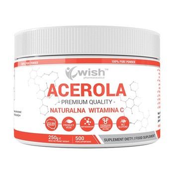 Wish Acerola Naturalna Witamina C, proszek, 250 g
