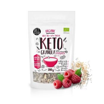 Diet-Food, Bio Granola Keto, Malina, 200 g