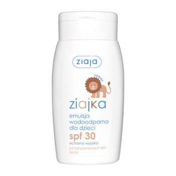 Ziajka, wodoodporna emulsja dla dzieci, SPF 30, 125 ml