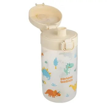 Canpol Babies Junior, bidon na wodę dla dzieci od 2,5 r.ż., beżowy, 400 ml