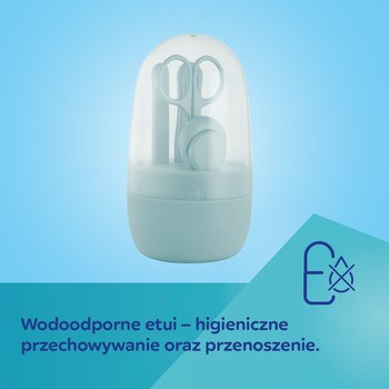 Canpol Babies, zestaw pielęgnacyjny do paznokci dla niemowląt i dzieci, niebieski, 1 szt.