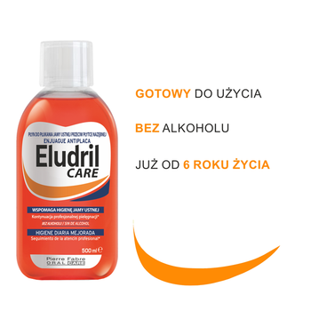 Zestaw 3 x Eludril Care, płyn do codziennej higieny jamy ustnej, 500 ml