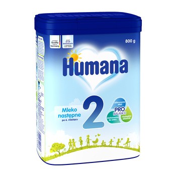 Humana 2, mleko następne w proszku, dla dzieci po 6. miesiącu życia, 800 g