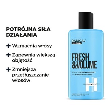 Radical Hair Clinic Fresh&Volume, prebiotyczny szampon normalizujący, 300 ml