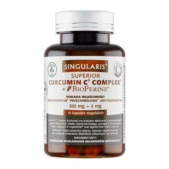 Singularis Curcumin C3 Complex + Bioperine Superior, kapsułki, 70 szt.