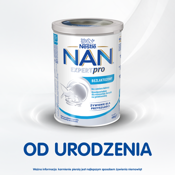 Mleko NAN Expertpro Bezlaktozowy, mleko początkowe dla niemowląt od urodzenia, 400 g