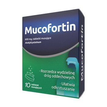 Mucofortin, 600 mg, tabletki musujące, 10 szt.