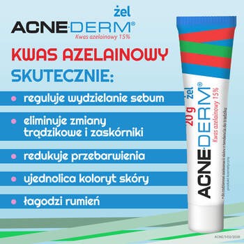 Acne-Derm, żel przeciwtrądzikowy i wybielający, 20 g