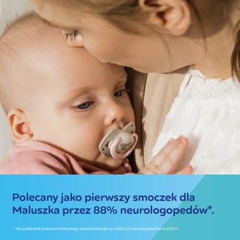 Canpol Babies, smoczek silikonowy symetryczny, light touch, Sleepy Koala, blue, 6-18 m, 2 szt.