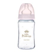 Canpol babies Easy Start Royal Baby, butelka szeroka, antykolkowa, różowa, 240 ml, 1 szt.