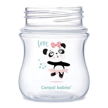 Canpol Easy Start, Exotic Animals, butelka szeroka antykolkowa, różowa, 120 ml