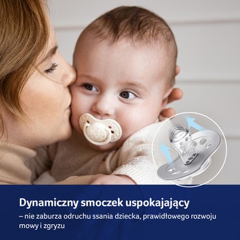 Lovi, smoczek silikonowy dynamiczny, Blossom Ivory, 18 m+, 2 szt.
