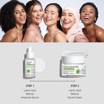 APLB Lactic Acid Retinol Facial Cream, krem odnawiający do twarzy z kwasem mlekowym i retinolem, 55 ml