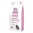 Brit Care Mini Grain-Free Yorkshire, bezzbożowa karma sucha dla dorosłych psów miniaturowych rasy Yorkshire terrier, łosoś i tuńczyk, 2 kg