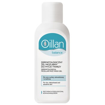 Oillan Balance, dermatologiczny żel micelarny do mycia twarzy, 150ml