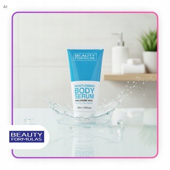 Beauty Formulas, nawilżające serum do ciała z kwasem hialuronowym, 150 ml
