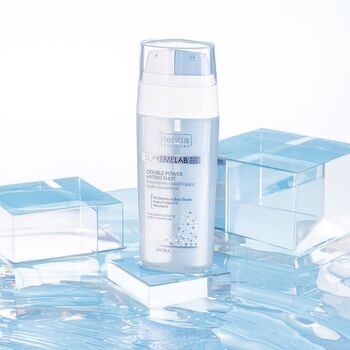 Bielenda Professional SupremeLab Hydra Glow, dwufazowy nawadniający hydro-koncentrat z ekstraktem ze śluzu ślimaka, 2 x 15 ml