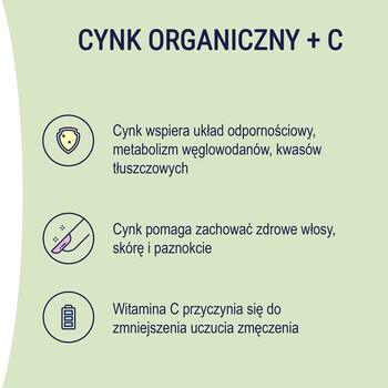 Naturell Cynk Organiczny + C, tabletki, 100 szt.