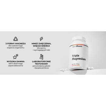 GymBeam Triple Magnesium, kapsułki, 90 szt.
