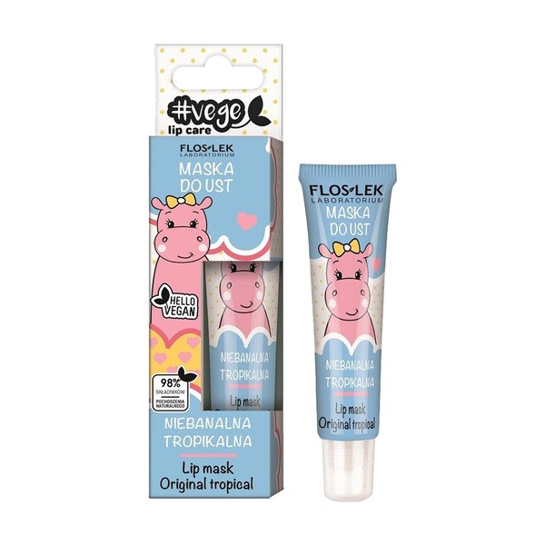 FlosLek Laboratorium Flos-Lek, Vege Lip Care, maska, do ust, niebanalna tropikalna, 14 g
