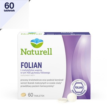 Naturell Folian, 400 µg kwasu foliowego, tabletki, 60 szt.
