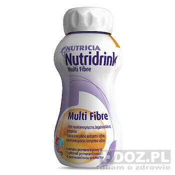 Nutridrink Multi Fibre, preparat odżywczy o smaku pomarańczowym, 200 ml