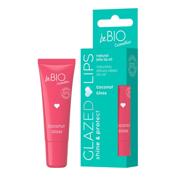 BeBio Glazed Lips, als Gel Öl für die Lippen, coconut gloss, 10 ml