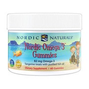 Nordic Omega-3 Gummies, 82mg Tangerine Treats, żelki, 60 szt.        