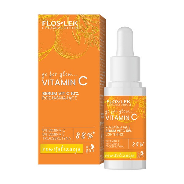 FlosLek Flos-Lek Go For Glow Vitamin C, aufhellend serum Vit C 10%, 30 ml — Inhaltsstoffe und Bewertung