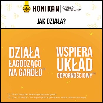 Honikan Gardło i Odporność Miodowe Honi - Żelki, 105 g (ok. 30 szt.)