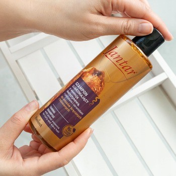 Jantar, szampon z esencją bursztynową, ujarzmiający, do włosów kręconych, 300 ml