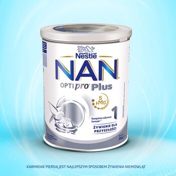 Nestle Nan Optipro Plus 1, 5 HMO, mleko początkowe dla niemowląt od urodzenia, 800 g
