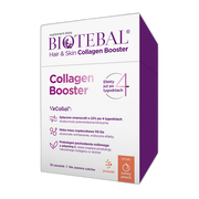 Biotebal Hair & Skin Collagen Booster, saszetki z proszkiem, Sunny Peach, 8 g x 30 szt.