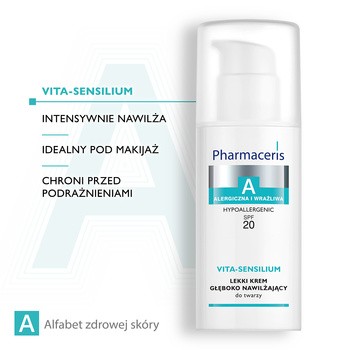 Pharmaceris A Vita-Sensilium, lekki krem głęboko nawilżający, SPF 20, 50 ml