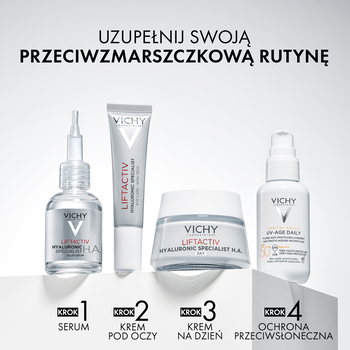 Vichy Liftactiv H.A., przeciwzmarszczkowy krem ujędrniający z kwasem hialuronowym do skóry suchej, 50 ml
