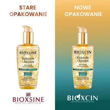 Bioxcin Keratin & Argan, olejek regenerujący do włosów, 150 ml