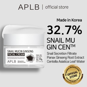 APLB Snail Mucin Ginseng Facial Cream, krem regenerujący do twarzy ze śluzem ślimaka i żeń-szeniem, 55 ml
