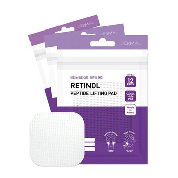 Dermal Retinol Peptide Lifting Pad, płatki do twarzy z retinolem, bakuchiolem i peptydami, 12 szt.