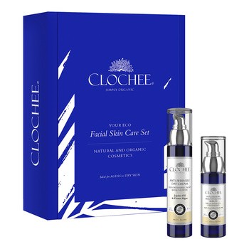 Zestaw Promocyjny Clochee Face Care Set, przeciwzmarszczkowy krem na dzień, 50 ml + serum odżywczo-odmładzające, 30 ml