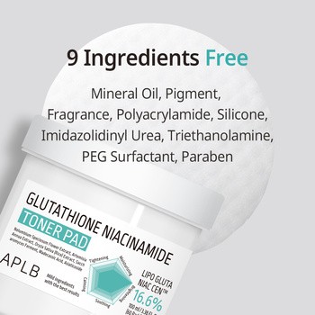 APLB Glutathione Niacinamide Toner Pad, płatki tonizujące do twarzy z glutationem i niacynamidem, 60 szt.