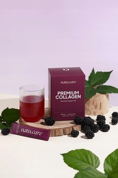 Natu Care Premium Collagen 5000 mg, saszetki z proszkiem, smak jeżyna, 30 szt.