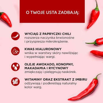 Eveline Cosmetics Oh! My Lips, błyszczyk powiększający usta, chili, 4,5 ml