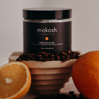 Mokosh, peeling solny do ciała Kawa z pomarańczą, 300g